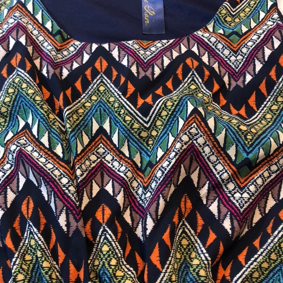 Blue Rain Aztec print dress. - Picture 5 of 5